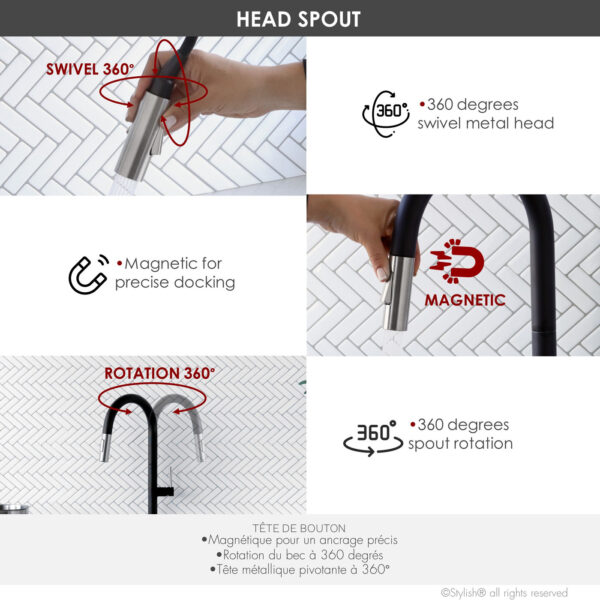 Stylish Catania Kitchen Faucet, product view 13