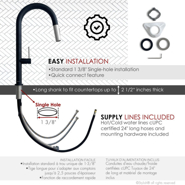 Stylish Catania Kitchen Faucet, product view 9