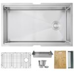 33 inch stainless steel workstation sink