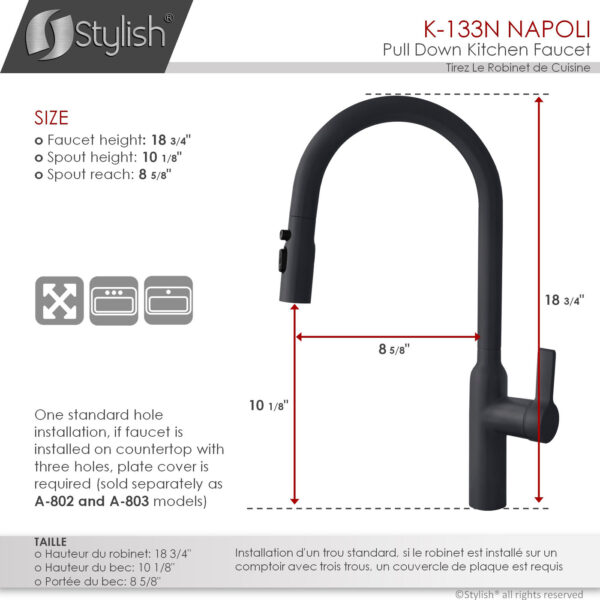 Stylish Napoli Sink Accessory, product view 4