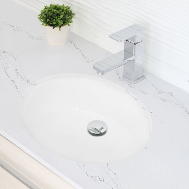 White Oval Undermount Sink