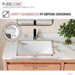 Stylish 20'' Chic Bathroom Sink, product view 5