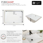 Stylish 21'' Sharp Bathroom Sink, product view 4