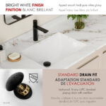 Stylish 21'' Sharp Bathroom Sink, product view 6