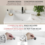 Stylish 21'' Sharp Bathroom Sink, product view 8
