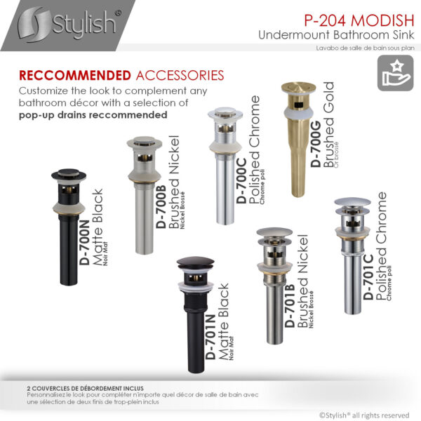 Stylish 20'' Modish Bathroom Sink, product view 11