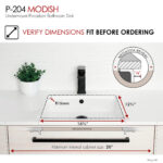 Stylish 20'' Modish Bathroom Sink, product view 5