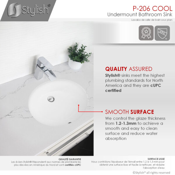 Stylish 19'' Cool Bathroom Sink, product view 3