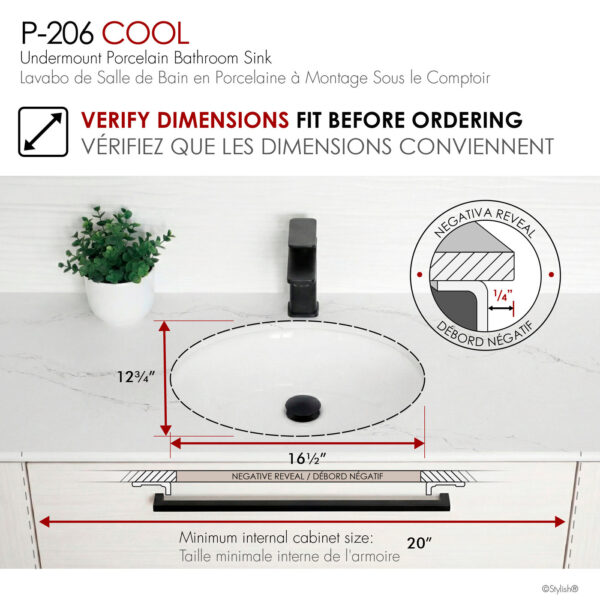 Stylish 19'' Cool Bathroom Sink, product view 5