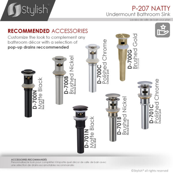 Stylish 16'' Natty Bathroom Sink, product view 11