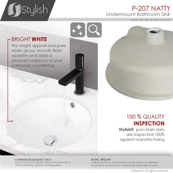 Stylish 16'' Natty Bathroom Sink, product view 6