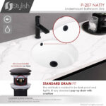 Stylish 16'' Natty Bathroom Sink, product view 7