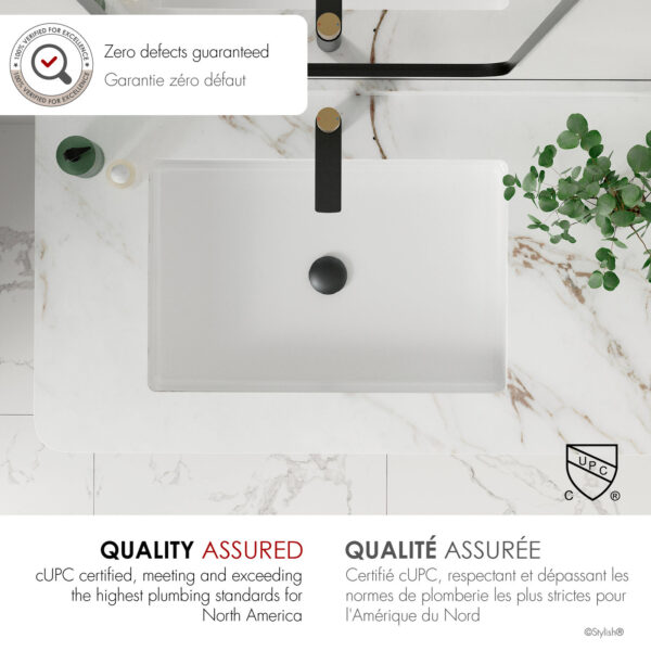 Stylish 24'' Voguish Bathroom Sink, product view 3