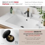 Stylish 24'' Voguish Bathroom Sink, product view 4
