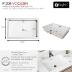 Stylish 24'' Voguish Bathroom Sink, product view 5