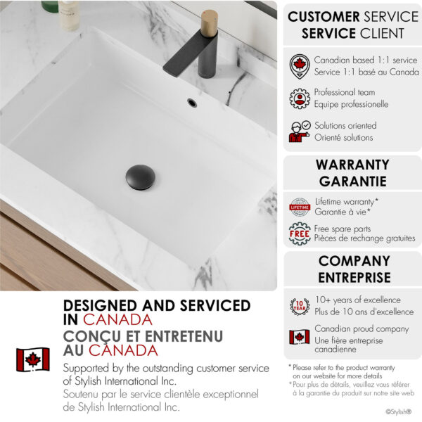 Stylish 24'' Voguish Bathroom Sink, product view 8