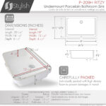 Stylish 20'' Ritzy Bathroom Sink, product view 5