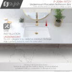 Stylish 20'' Ritzy Bathroom Sink, product view 8
