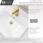 Stylish 20'' Classy Bathroom Sink, product view 3