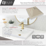Stylish 20'' Classy Bathroom Sink, product view 4