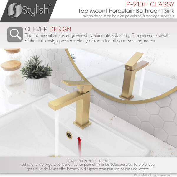 Stylish 20'' Classy Bathroom Sink, product view 6