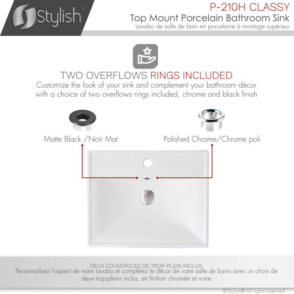 Stylish 20'' Classy Bathroom Sink, product view 9