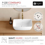 Stylish 19'' Contempo Bathroom Sink, product view 5