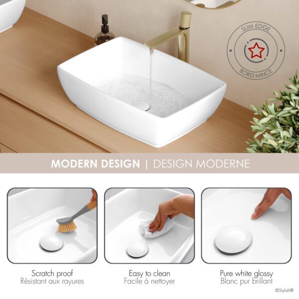 Stylish 19'' Contempo Bathroom Sink, product view 8