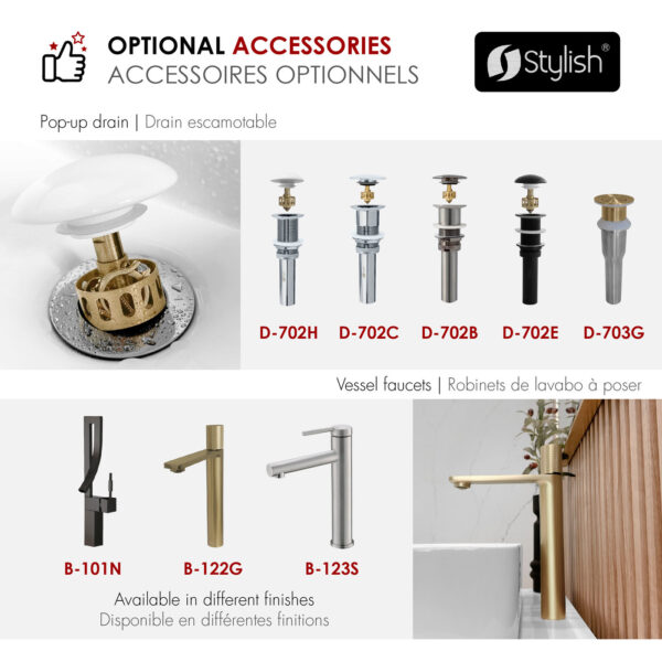 Stylish 19'' Contempo Bathroom Sink, product view 9