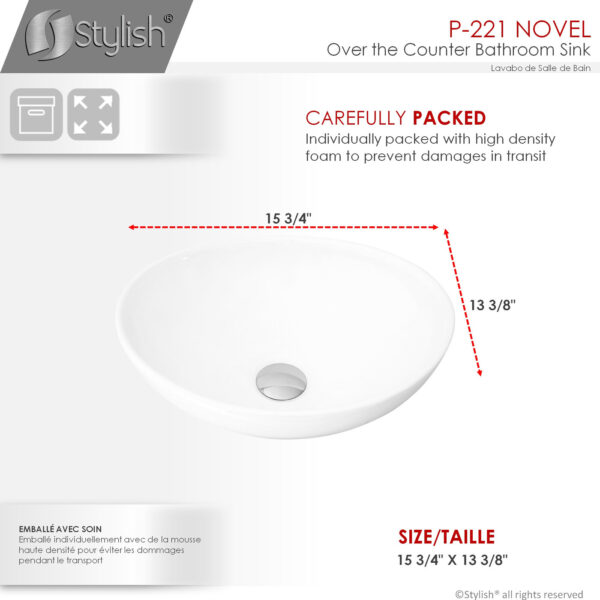 Stylish 15'' Novel Bathroom Sink, product view 6