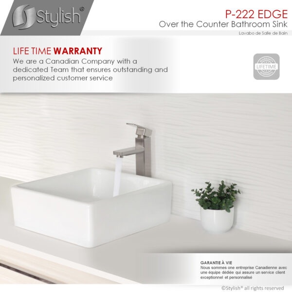 Stylish 15'' Edge Bathroom Sink, product view 7