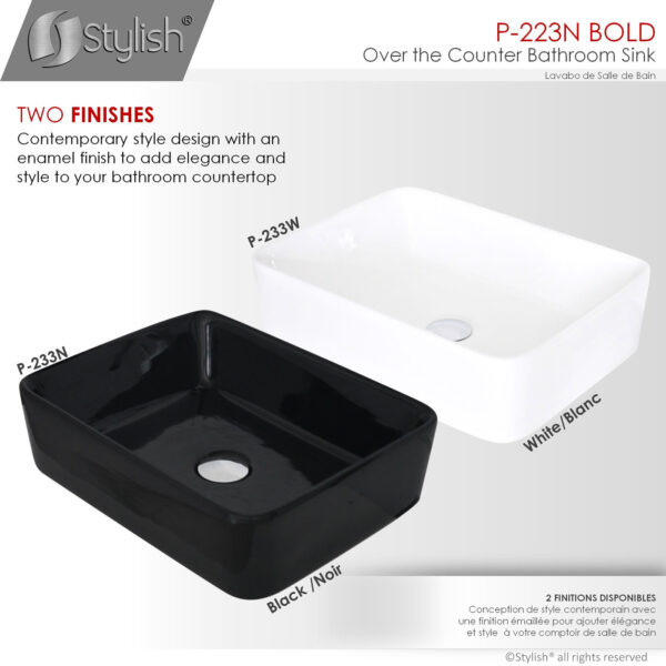 Stylish 18'' Bold Bathroom Sink, product view 8
