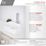Stylish 18'' Bold Bathroom Sink, product view 3