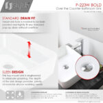 Stylish 18'' Bold Bathroom Sink, product view 5