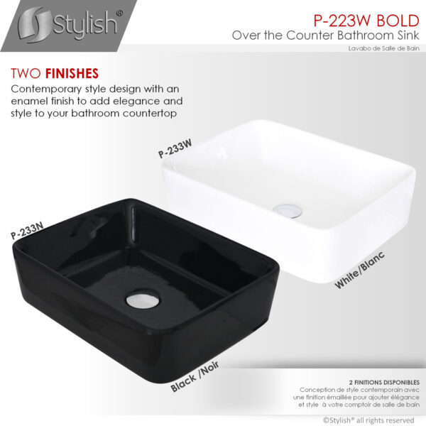 Stylish 18'' Bold Bathroom Sink, product view 8