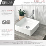 Stylish 14'' Lush Bathroom Sink, product view 3