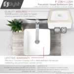 Stylish 14'' Lush Bathroom Sink, product view 4