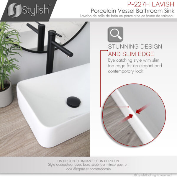 Stylish 19'' Lavish Bathroom Sink, product view 6