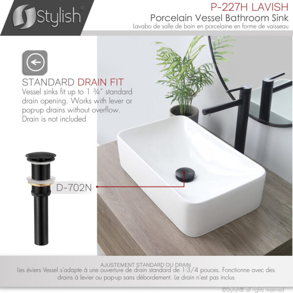 Stylish 19'' Lavish Bathroom Sink, product view 8