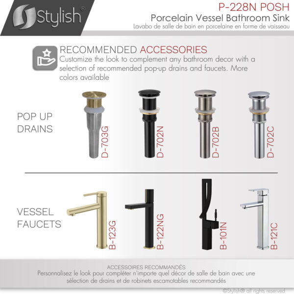Stylish 16'' Posh Bathroom Sink, product view 10