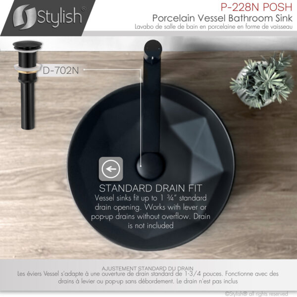 Stylish 16'' Posh Bathroom Sink, product view 9