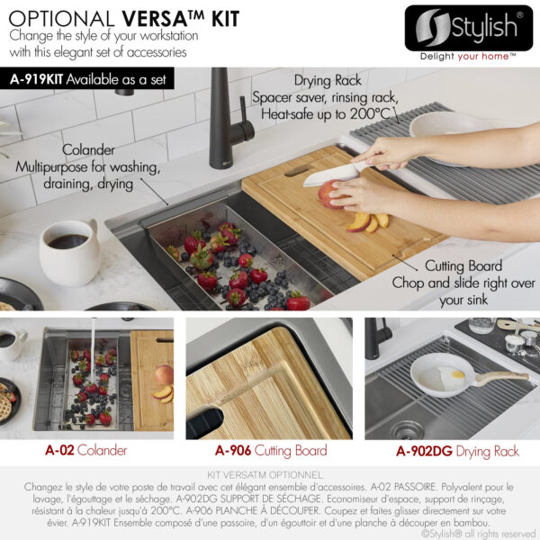 Stylish 31'' Krypton Kitchen Sink, product view 7