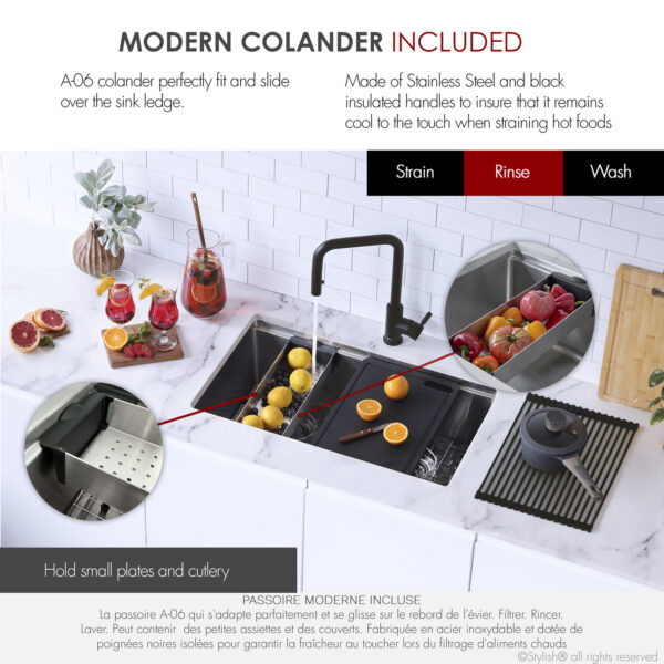 Stylish 30'' Boron Kitchen Sink, product view 6