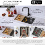 Stylish 30'' Boron Kitchen Sink, product view 8
