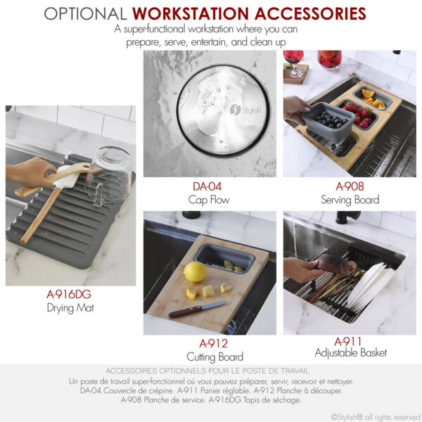 Stylish 30'' Boron Kitchen Sink, product view 9