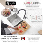 Stylish 32'' Zircon Kitchen Sink, product view 6