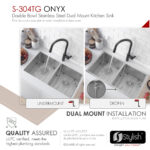 Stylish 30'' Onyx Kitchen Sink, product view 5