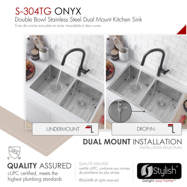 Stylish 30'' Onyx Kitchen Sink, product view 5