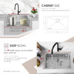 Stylish 28'' Emerald Kitchen Sink, product view 5