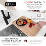 Stylish 28'' Emerald Kitchen Sink, product view 6
